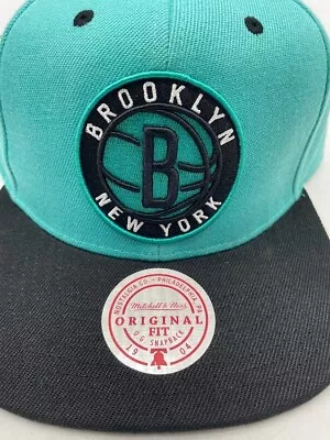 Brooklyn Nets - Mitchell & Ness Baseball Cap Green/Black SnapBack One Size • $12.99