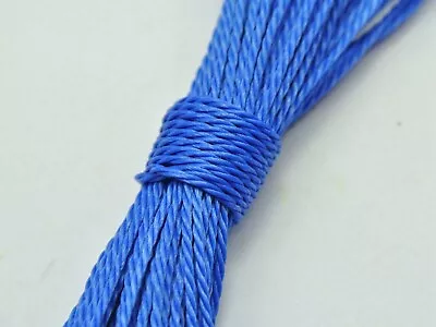 $3.05 • Buy 50Meters Royal Blue Waxed Polyester Twisted Cord 1mm Macrame String Linen Thread