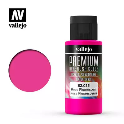 Airbrush Paint - Vallejo Premium Rc Colors - Fluorescent Rose (60ml) - 62.035 • £6.50