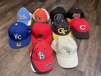 Lot Of 10 Vintage Hats  MLB  NFL NCAA Resale • $10