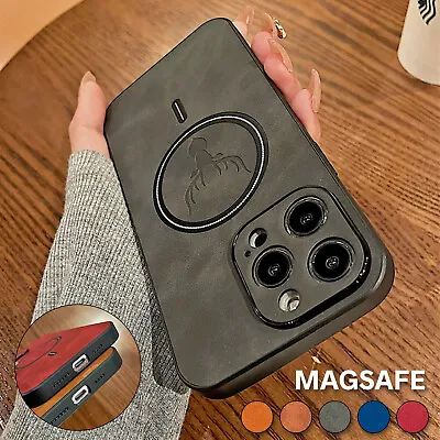 Magnetic Mag Safe Leather Slim Case For IPhone 15 Pro Max 14 13 12 11 XS Max XR  • $7.58