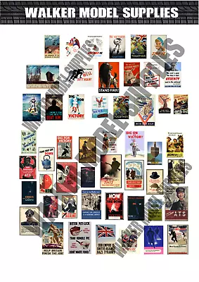 1/35 Pre-cut WW2 British Propaganda Posters Matte Decals/ Model/diorama Soldiers • £5.95