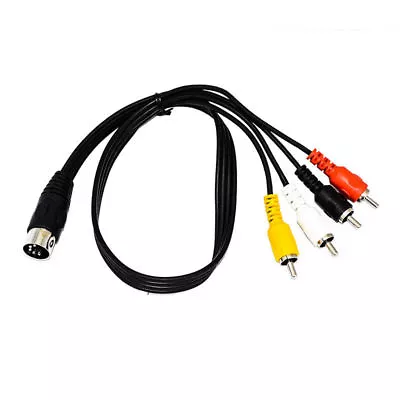 Din 5 Pin Male To 4 RCA Phono Male Sockets Adapter Audio Video Cable Cord Plug • $5.99