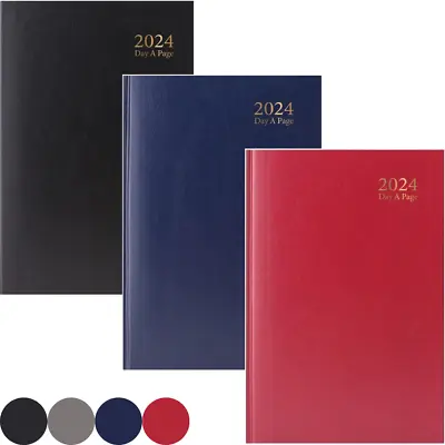 2024 Page A Day Diary A4/A6 Daily Organiser Planner Modern Sleek Hardbook ! • £3.49