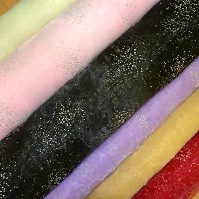 £3.99 • Buy SPARKLY Glitter Organza FABRIC FANCY DRESS NET DANCE CRAFT FABRIC DESIGN