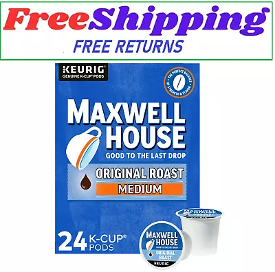 Maxwell House Original Roast Ground Coffee K-Cup Pods Caffeinated 24 Ct - 8.3 • $14.85