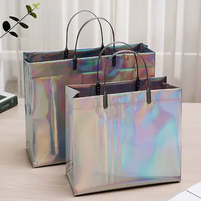 PVC Laser Lock Small Satchels Women Tote Handbag Reusable Gift Eco Shopping Bag • $5.83