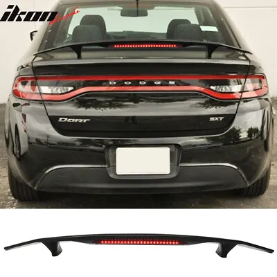 Fits 13-16 Dodge Dart IKON Style Trunk Spoiler W/LED 3RD Brake Light Gloss Black • $89.99