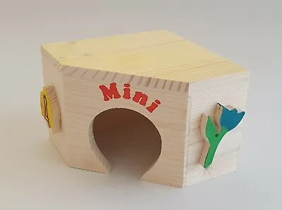 Mini Corner Wooden House Rodent Mouse Animal Hamster Gerbil Pet Cage Accessories • £5.39