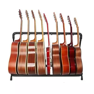 Round Tube Folding Multiple Guitar Holder Rack Stand Holds Up To 9 Guitars • $35.99