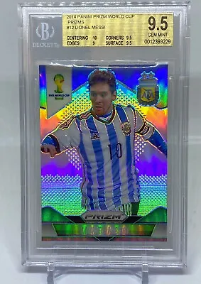 2014 Panini Prizm World Cup Lionel Messi Silver BGS 9.5 Argentina  • $1000