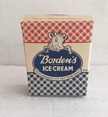 1940's Bordens Elsie The Cow 1 Pint Ice Cream Cardboard Container Unused Vg • $11.99