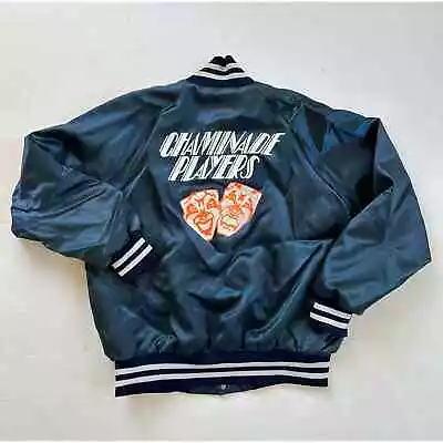 Vintage Four Seasons Chaminade High School Players Theater Satin Bomber Jacket • $19.99
