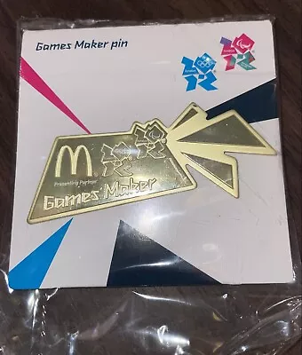 London 2012 Olympic Games Pin Badge Macdonalds Games Maker Gold Badge Sealed  • £8