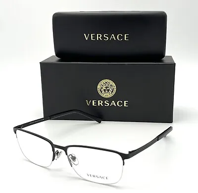 VERSACE VE1263 1009 Matte Black / Demo Lens 55mm Eyeglasses • $109.95