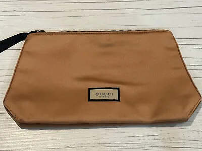 £19.99 • Buy Gucci Beauty Small Pink / Tan Pouch Cosmetic Bag NEW