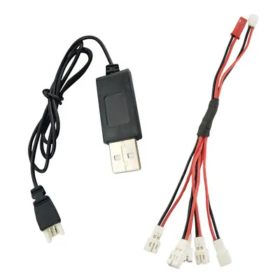 RC 3.7V Li Po Battery Connection Cable W / USB 2.0 Cable For Wltoys V911 • £5.42