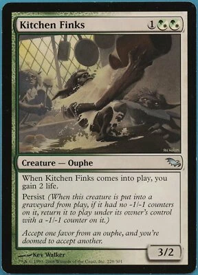$2.05 • Buy Kitchen Finks Shadowmoor NM White Green Uncommon MAGIC CARD (ID# 56819) ABUGames