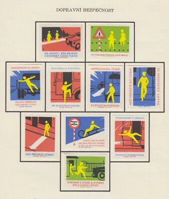 Series Of Old Czechoslovakian Matchbox Labels From 1965  /3947-3956/ • $1.10