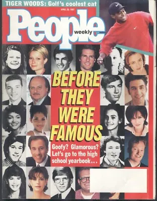 People Magazine April 1997 Before They Were Famous Tiger Woods Jackie Robinson • $3.99