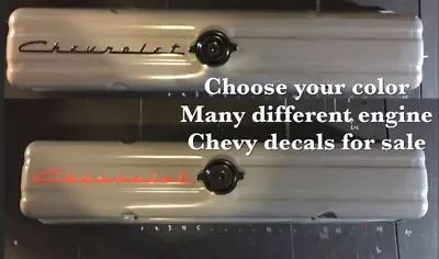 $10.99 • Buy Short 10  Chevy 235 Valve Cover Decal For Embossed Valve Cover Engine Only