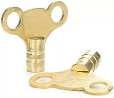 Pair Of 2 Radiator Plumbing Bleed Keys Solid Brass For Venting Air Valves • £2.75