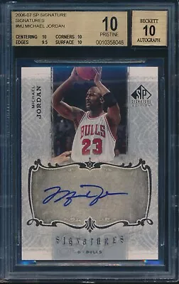 2006-07 Sp Signature Michael Jordan Signatures Auto Autograph Bgs 10 Pristine! • $1