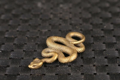 £19.20 • Buy Chinese Old Bronze Hand Snake Statue Figure Collectable Netsuke Decoration
