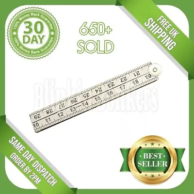 Folding Metric Imperial Ruler Rule Joiners White Ruler Metre Long Yard Stick 3ft • £4.19