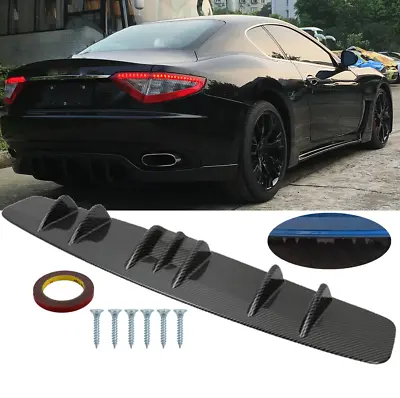 For Maserati Gran Turismo Carbon Rear Lip Bumper Splitter Diffuser 7 Fin Shark • $49.14