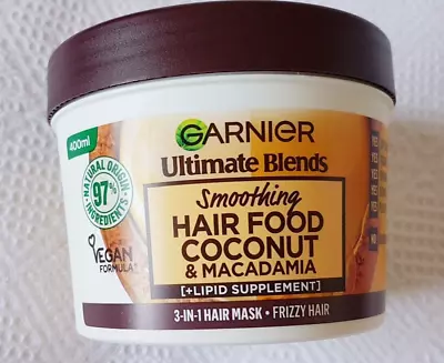 Garnier ~ Ultimate Blends ~ Smoothing Hair Food  3-In-1 Hair Mask ~ 400ml ~ NEW • £5.99