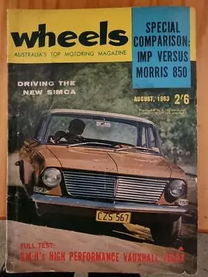 Vintage Wheels Magazine August 1963 • $14.95