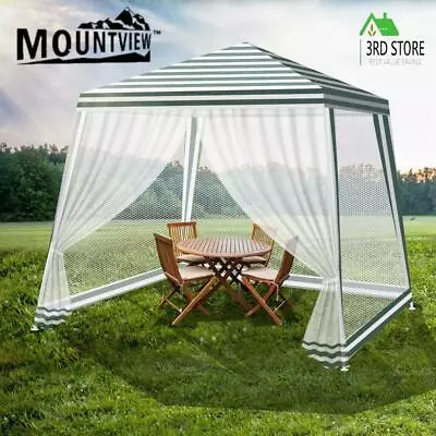 $63 • Buy Mountview Pop Up Marquee Gazebo 3x3m Outdoor Canopy Wedding Tent Mesh Side Wall