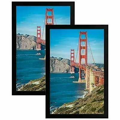 2-Pack Poster Frame For 11x17 Photo Picture Wall Gallery Plexiglass Black • $28.94