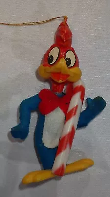 Vintage Woody Woodpecker Soft Plastic & Fuzz Felt Christmas Ornament • $4.99