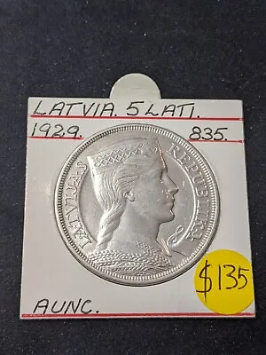 Latvia 1929 5 Lati KM# 9 • $86.86