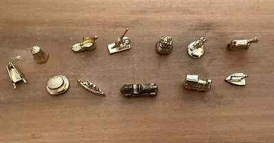 Monopoly Deluxe Edition Board Game Replacement Pieces 12 Complete Gold Tokens • $14.99