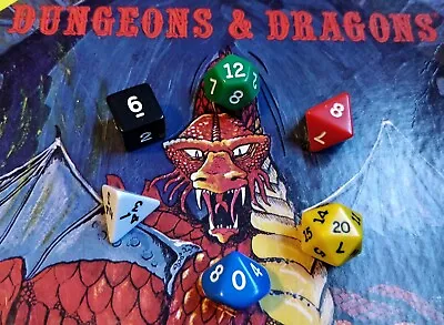 Advanced Dungeons & Dragons Role Playing Polyhedral Dice Set Vintage Original • $17.29
