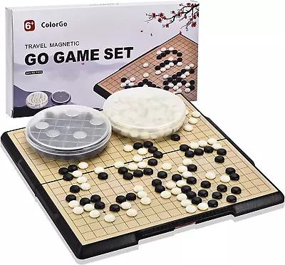 19X19 Go Board Game Set With Large Folding Travel Board (11.3-Inch) And • $22.95