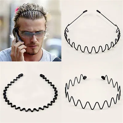 £2.92 • Buy Metal Wire Headband Football Sports Gym Toothed Alice Hair Head Band Men Women