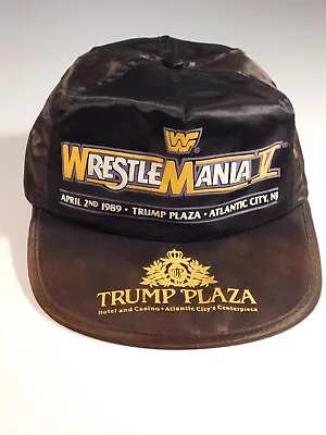 1989 Official Wwf Wrestlemania  V  Trump Plaza Hat  Hogan Vs. Macho Man  • $199.99