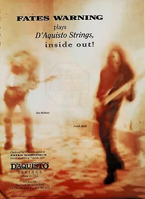 FATES WARNING - D'Aquisto Strings - 1995 Print Advertisement • $5.95