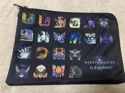 Monster Hunter Pouch World IceBorne Clutch Bag Black Monster Hunter Pouch World • $63.22