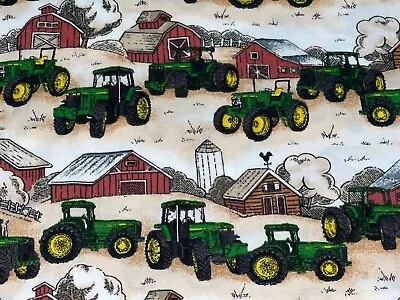 By 1/2 Yd Daisy Kingdom #4761JOHN DEERE TRACTOR PARADE Cotton Quilt Fabric BTHY • $5.99