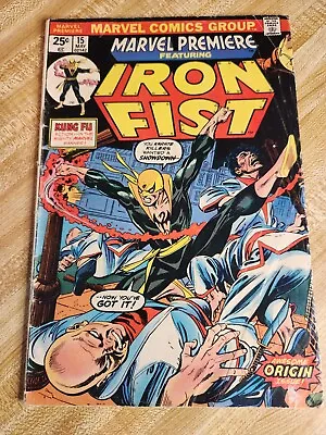 Marvel Premiere #15 First Appearance Iron Fist W/ MVS - GD/VG • $124.95