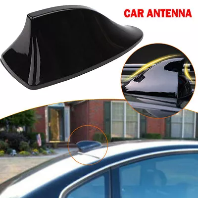 Shark Fin Roof Antenna Car AUTO Aerial FM/AM Radio Signal Universal Gloss Black • $9.99