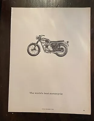 1965 Triumph Motorcycle Ad Bike Vintage Magazine Advertisement • $6