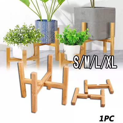 Wooden Shelf Rack Holder Plant Flower Pot Stand Wood Home Garden Display Tool UK • £7.68