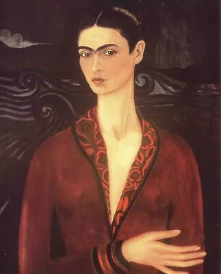 Print - Self Portrait In A Velvet Dress 1926 By Frida Kahlo • $12.34