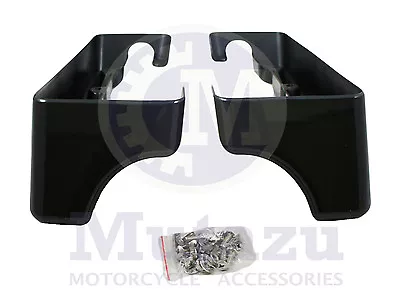 Vivid Black 4  Double Cut Hard Saddlebag Extensions For Harley Touring Models  • $98